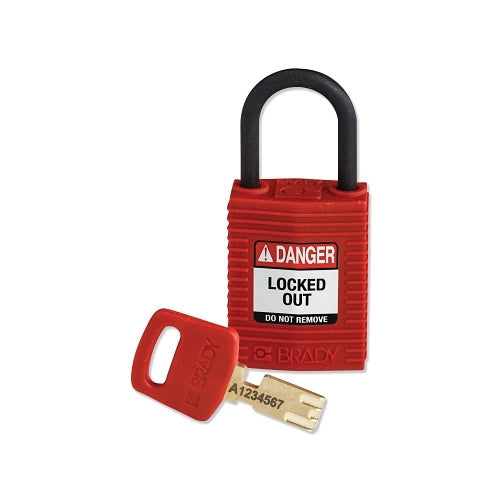 Brady Safekey Compact Nylon Lockout Padlocks - 12 per PK - CPTRED25PLKD
