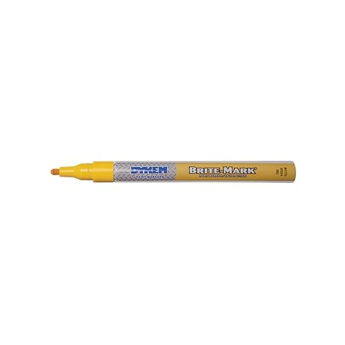 Dykem Brite-Mark® Fine Marker, Yellow, Fine Tip - 48 per CT - 41006