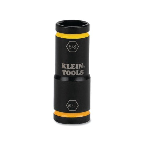 Klein Tools Flip Impact Socket, 11/16 And 5/8 In, 6 Point - 1 per EA - 66075
