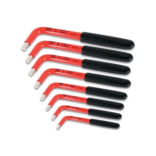 Wiha Tools Insulated Hex L-Key Set, 8 Pc, Sae - 1 per EA - 13690