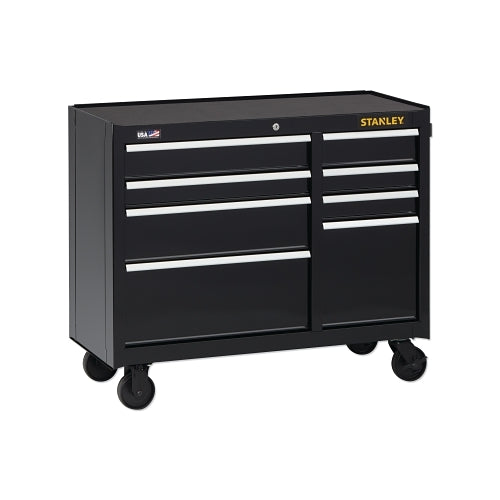 Stanley 300 Series Rolling Tool Cabinet, 8-Drawer, 41 In, Black - 1 per EA - STST24181BK