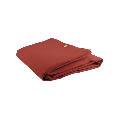 Wilson Industries Silicone Coated Fiberglass Medium-Duty Welding Blanket, 6 Ft W X 6 Ft L, 32 Oz, With Grommets, Red - 1 per EA - 36156