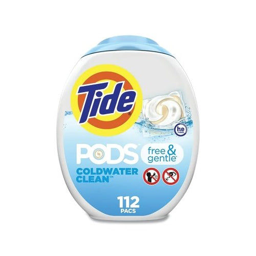 Tide Free & Gentle Laundry Detergent, 94.2 Oz, 112 Count, Tub, Fresh Scent - 4 per CA - 3229