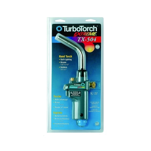 Turbotorch Extreme® Tx500 Series Self-Igniting Swirl Hand Torch, Tx-504, Mapp®/Propane, Includes Tx-504 Tip - 1 per EA - 3861293