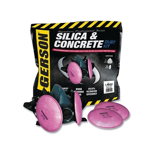 Gerson Silica And Concrete Dust Kit With P100 Pancake Filter, Large - 1 per KT - 9357
