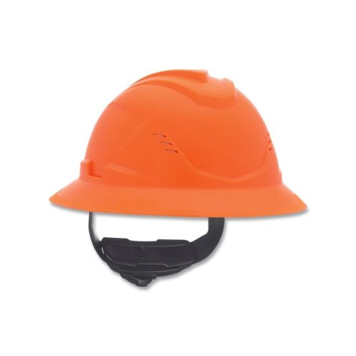 Msa V-Gard® C1? Hard Hat, Fas-Trac® Iii 4 Point Ratchet, Vented, Hi-Viz Orange - 1 per EA - 10215833