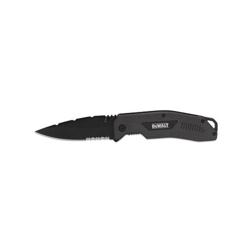 Dewalt Carbon-Fiber Pocket Knive, 8 Inches L, Carbon Steel, Carbon Fiber, Black - 1 per EA - DWHT10314