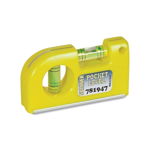 Sumner Pocket Level, 3-1/2 Inches L, Yellow, Plastic - 1 per EA - 781947