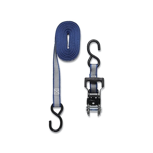 Keeper Ratchet Tie-Downs With S-Hooks, 1 Inches W X 14 Ft L, 500 Lb Load Capacity - 6 per BX - 47205
