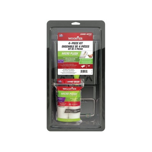 Wooster Micro Plush? Jumbo-Koter® Mini Roller Kits, 4-1/2 In, 5/16 Inches Nap Length - 10 per BX - 0RR3750044