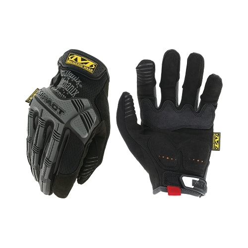 Mechanix Wear M-Pact® Mechanics Gloves, Armortex®/D3O®/Eva Foam/Synthetic Leather/Tpr/Trekdry®, Size 8, Black/Gray - 1 per PR - MPT58008