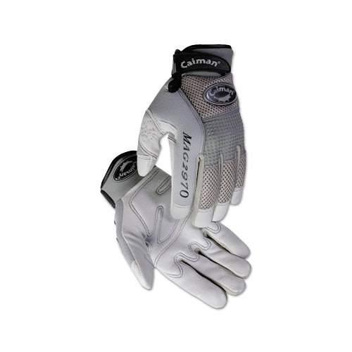 Caiman 2970 Deerskin Padded Palm Knuckle Protection Mechanics Gloves, 2X-Large, Gray - 1 per PR - 2970XXL