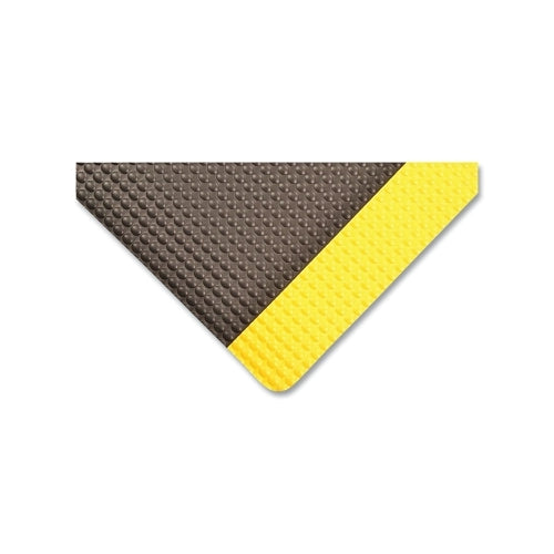 Notrax Bubble Trax® Anti-Fatigue Mat, 1/2 Inches X 2 Ft W X 3 Ft L, Vinyl/Pvc With Redstop? Non-Slip Backing, Black/Yellow - 1 per EA - 482S0023YB