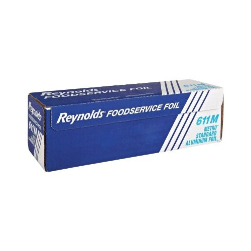 Papel de aluminio estándar Metro® de Reynolds Food Packaging, 12 pulgadas de ancho x 1000 pies, rollo - 1 por EA - 611M