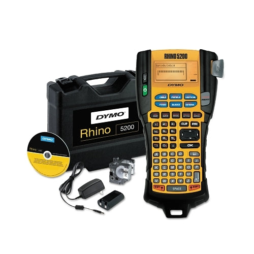 Dymo Rhino? 5200 Advanced Labeling Tool, Kit, Black/Yellow - 1 per EA - 1756589