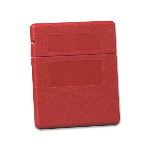 Justrite Document Storage Box For Sds Sheets, Medium Sized, Lockable Flip-Top Opening, Single Label Pack, Polyethylene, Red - 1 per EA - S23303