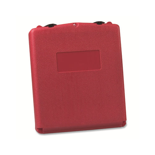 Justrite Document Storage Box For Sds Sheets, Larger-Sized, Lockable Front Opening, Sds Binder, Single Label Pack, Polyethylene, Red - 1 per EA - S23306