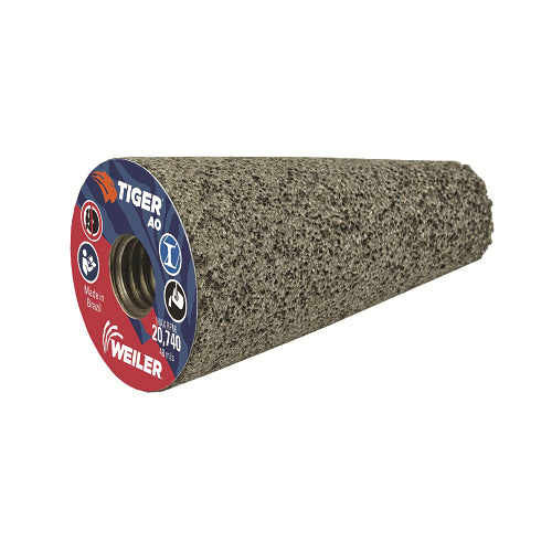 Tiger Ao Type 17 Flat Tip Grinding Cone, 1-3/4 Inches Dia, 24 Grit, 5/8 Inches To 11 Arbor, Aluminum Oxide - 12 per BX - 68316