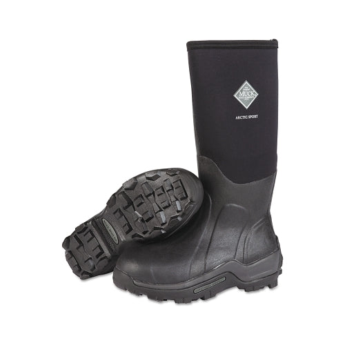 Muck Boots Arctic Sport Botas de seguridad con punta, tamaño 10, 15 pulgadas de alto, caucho de neopreno, negro - 1 por PR - ASPSTLBL100