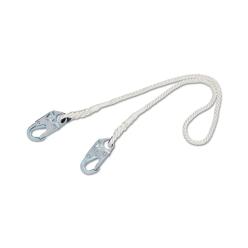 Protecta Pro Rope Positioning Lanyards, 6 Ft, Self-Locking Snap Hook, 310 Lb - 1 per EA - 1385501