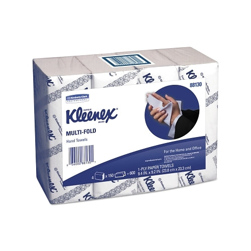 Kleenex Multi-Fold Paper Towels,(4) 4Pk Bundles, 9 1/5X9 2/5, White, 150/Pack - 4 per CA - 88130