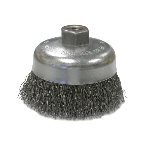 Anchor Brand Crimped Wire Cup Brushes, 4 Inches Dia., 0.02 Inches Carbon Steel Wire - 1 per EA - 93045
