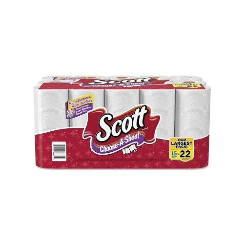 Scott Choose-A-Size Mega Roll Paper Towels, 1-Ply, White, 102/Roll - 30 per CT - KCC36371