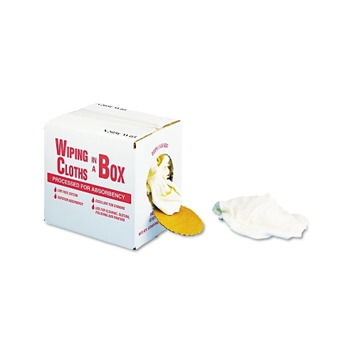 General Supply Multipurpose Reusable Wiping Cloths, Cotton, White, 5Lb Box - 5 per BX - UFSN205CW05