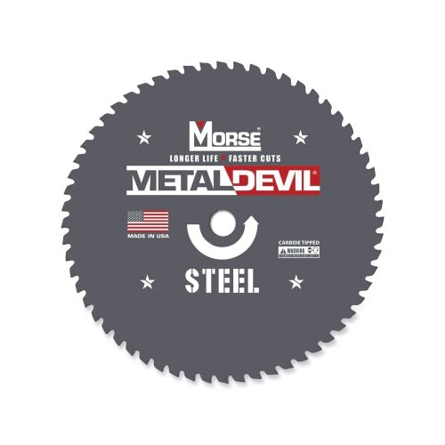 Hoja de sierra circular para corte de metales Mk Morse Metal Devil®, eje Ko de 5/8 pulgadas, 48 ​​dientes, hoja de 7-1/4 pulgadas de diámetro, acero, Tcg - 1 por EA - 102636