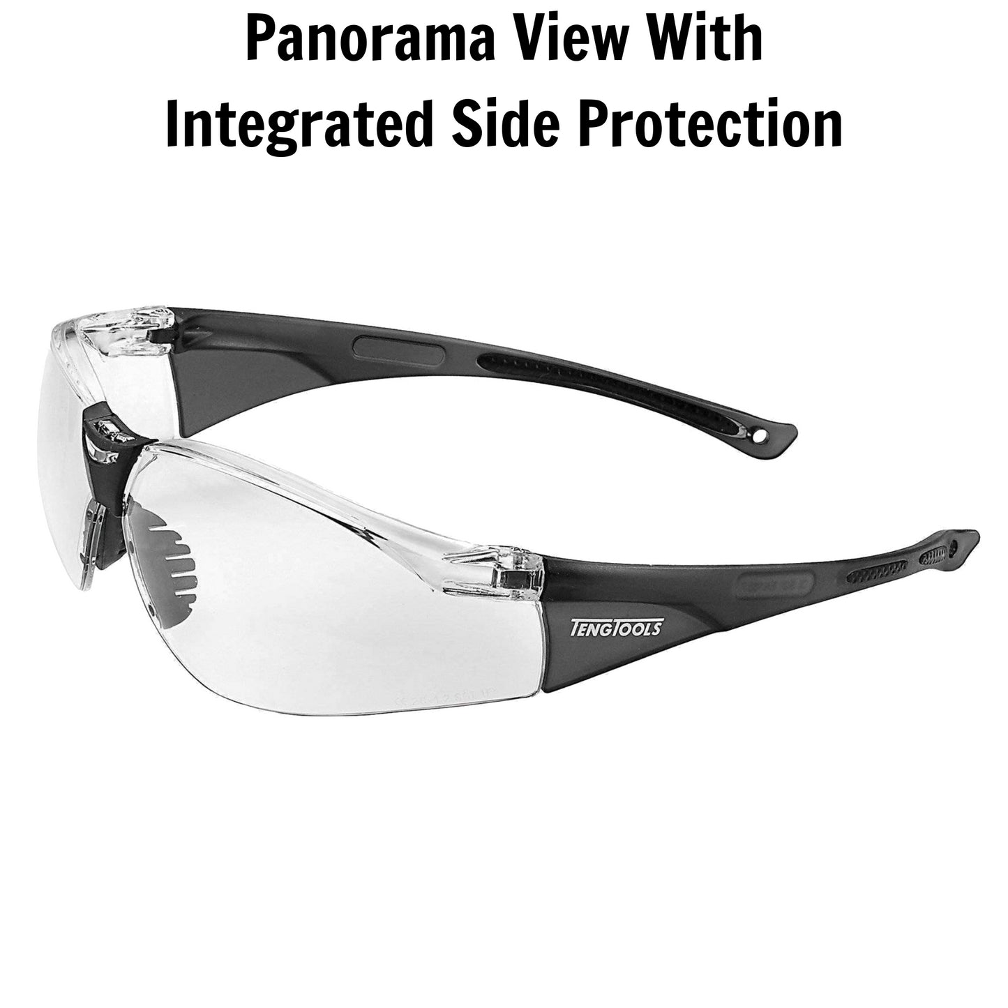 Teng Tools SG713 Lunettes de sécurité anti-buée et résistantes aux rayures avec verres transparents