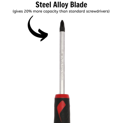 Teng Tools Destornillador Phillips de cabeza PH2 x 3,9 pulgadas/100 mm + mango ergonómico y cómodo - MD952N 