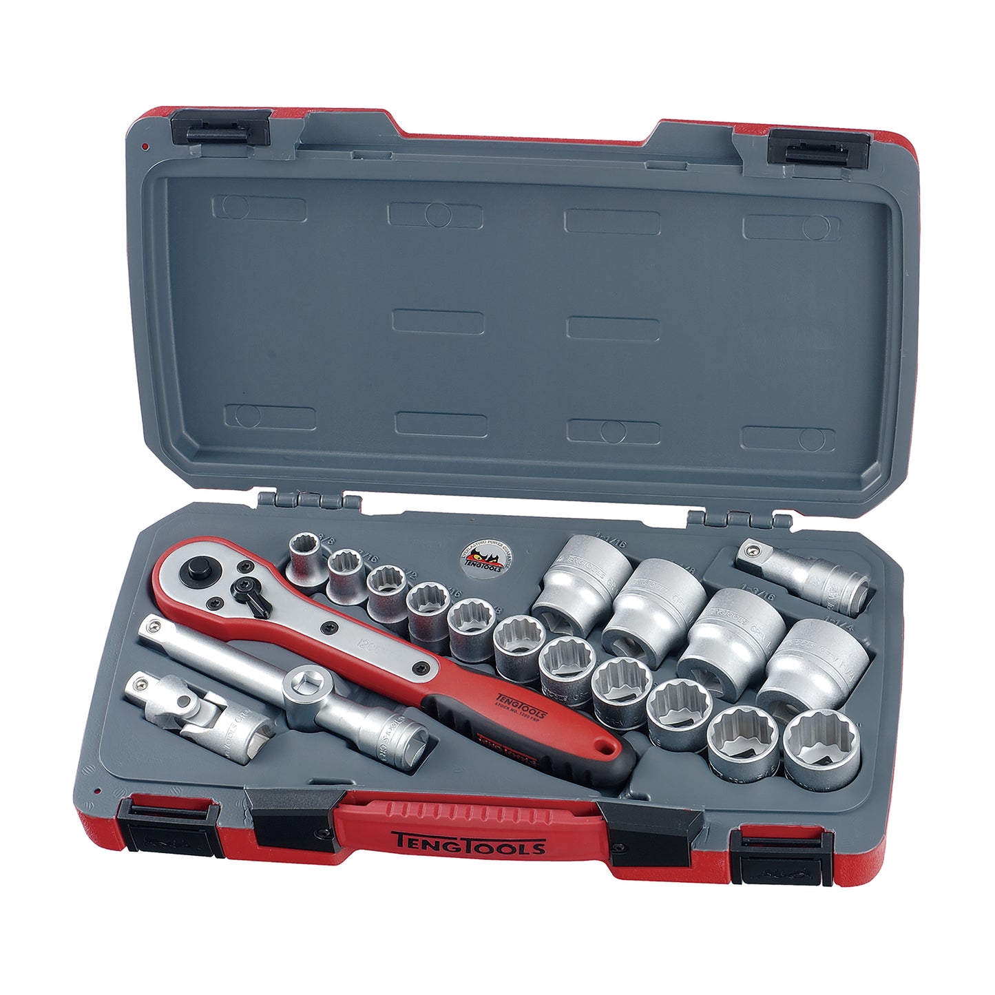 Teng Tools Jeu de 20 douilles SAE 12 pans à entraînement 1/2 pouce (3/8 à 1-1/4 pouce) - T1220AF