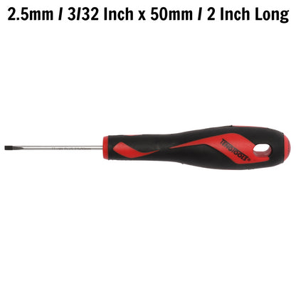 Teng Tools Tournevis à tête fendue de type plat de 2,5 mm / 3/32 pouces x 50 mm / 2 pouces de long - MD914N