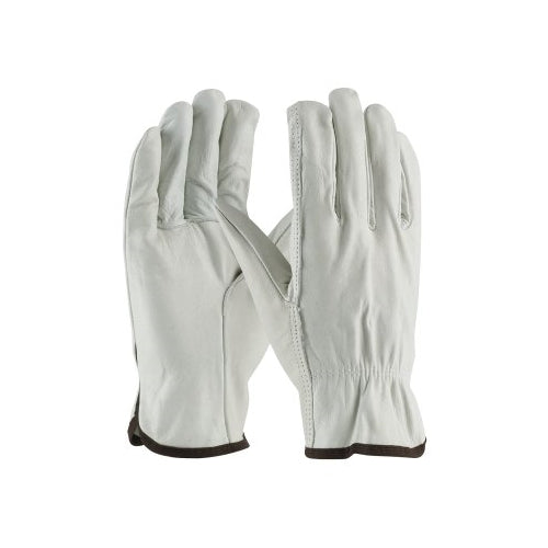 Pip Top Grain Cowhide Leather Drivers Gloves, Large, No Lining, Natural - 12 per DZ - 68-103/L