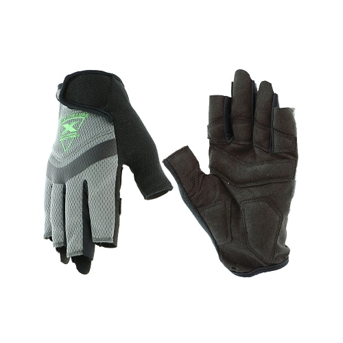 West Chester Extreme Work 5 Dex Gants sans doigts, cuir synthétique, taille L, noir/gris – 1 par PR – 89307L