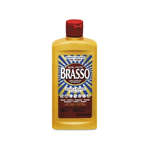 Brasso Metal Polish, 8 Oz, Bottle - 8 per CA - 8BRASSO