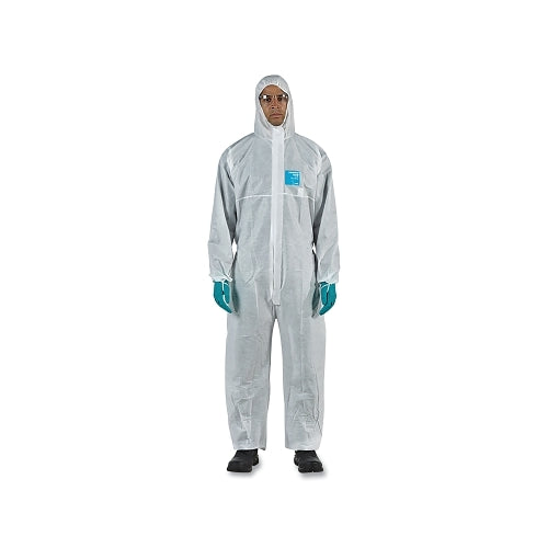 Alphatec 1500 Plus Stitched Model 111 Breathable Coveralls, Serged Seams, Hooded, White, Size 3X-Large - 25 per CA - WH15S9211107