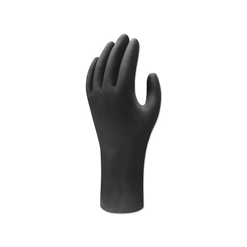 Showa 6112Pf Biodegradable Nitrile Disposable Gloves, Large, Black, 4 Mil - 1 per DI - 6112PFL