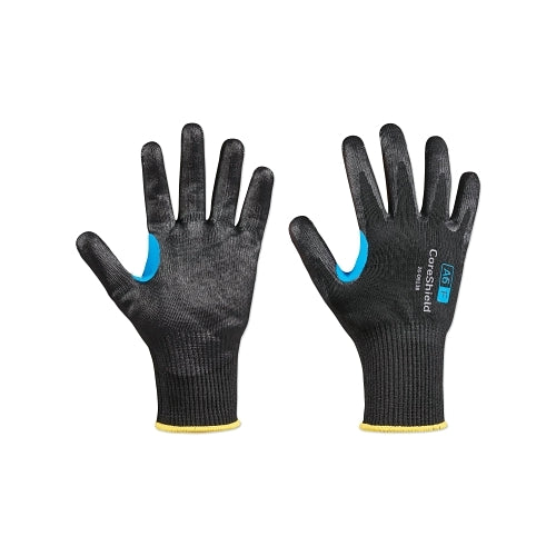 Honeywell Coreshield? A6/F Coated Cut Resistant Gloves, 7/S, Hppe/Alloy/Basalt, Smooth Nitrile, 13 Ga, Black - 1 per PR - 260913B7S