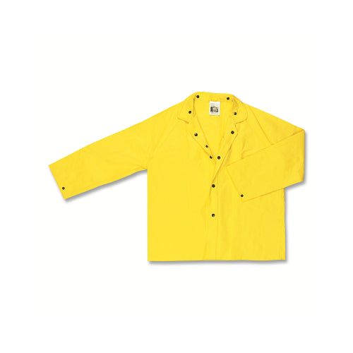 Veste de pluie jaune Lf Mcr Safety 300J Wizard Series avec capuche amovible, 0,28 mm, canevas en nylon/Pvc, moyen - 1 par EA - 300JM