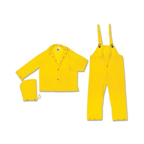 Mcr Safety Squall 3 Piece Lightweight Rain Suit, 0.20 Mm Pvc, Yellow, Medium - 1 per EA - O703M