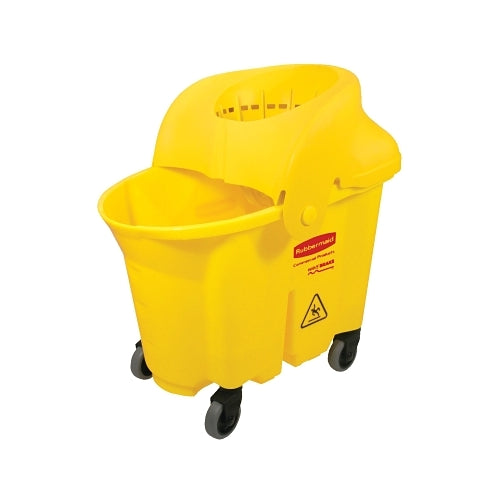 Rubbermaid Commercial Brute Institutional Mop Bucket & Wringer, 35 Qt, Yellow - 1 per EA - FG759088YEL