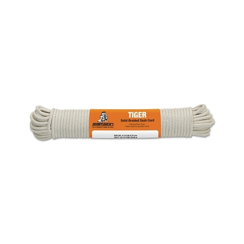 Samson Rope Cotton Core Sash Cord, 200 Lb Capaity, 1200 Ft, Cotton, White - 1200 per SO - 4016012030
