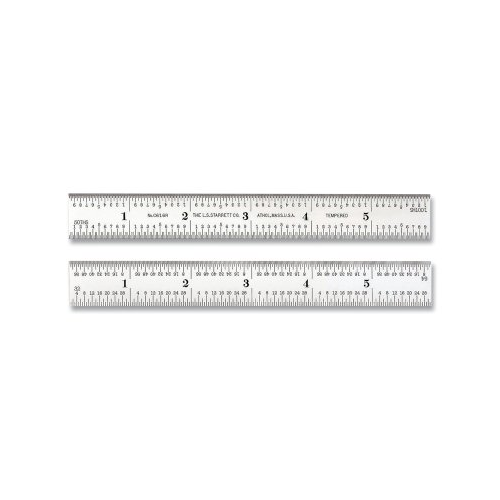 Ls Starrett Spring-Tempered Rule, 6 In, 6R Measurement Type - 6 per BO ...