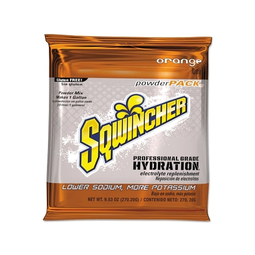 Sqwincher Powder Packs, Orange, 9.53 Oz, Yields 1 Gal - 80 per CA - 159016004