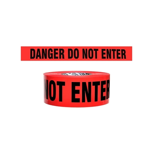 Presco Barricade Tape, 3 Inches W X 1000 Ft L, Danger Do Not Enter, Red - 1 per RL - SB3102R10