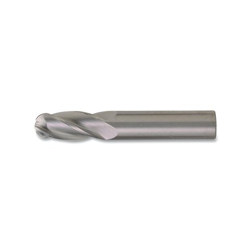 Cleveland Cem-Se-4B Carbide Single-End General Purpose Ball Nose End Mill, 4 Flutes, 11/64 Inches Dia Milling, 0.625 Inches Lg Of Cut, Bright - 1 per EA - C63527
