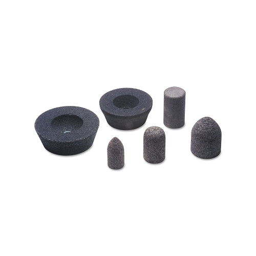 Cgw Abrasives Conos y tapones de resina, tipo 17, 1 1/2 pulgadas de diámetro, 3 pulgadas de espesor, eje 5/8, grano 24 - 10 por CAJA - 49027