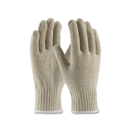 Pip 7 Ga Standard Weight Seamless Knit Cotton/Polyester Gloves, Large, Continuous Knit, Heavy Weight, Natural - 12 per DZ - 35-C410/L