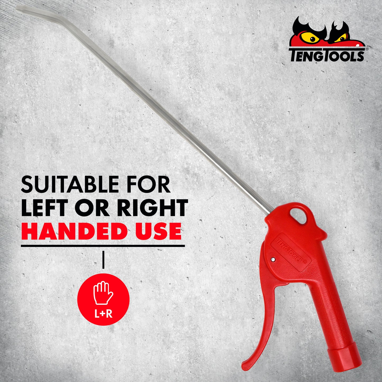 Teng Tools Pistola de aire estilo empuñadura de pistola con boquilla de 10,6 pulgadas de largo y entrada de aire de 1/4 de pulgada - ARB02